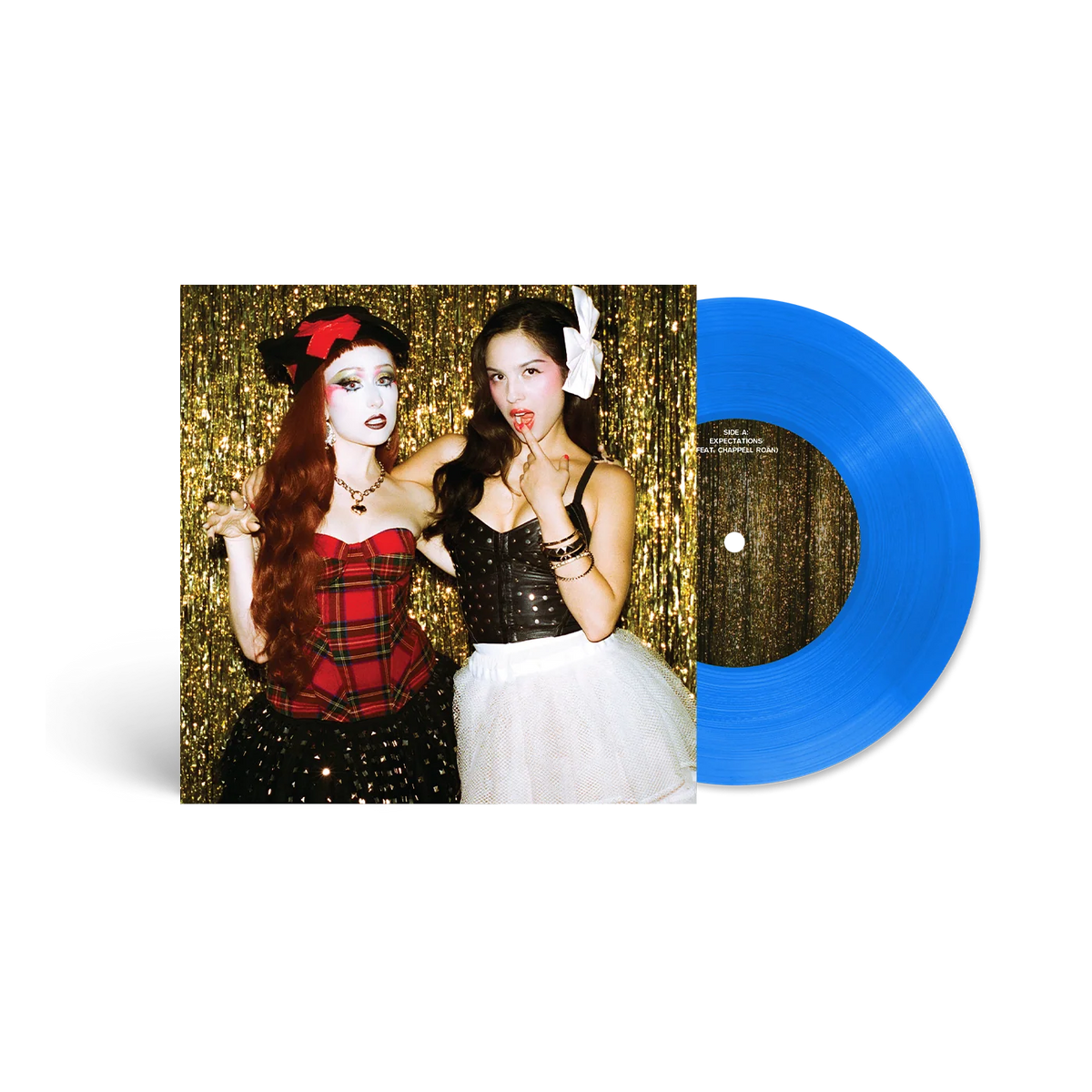 Olivia Rodrigo, Chappell Roan - Expectations - 'LA behavior' translucent blue 7" vinyl