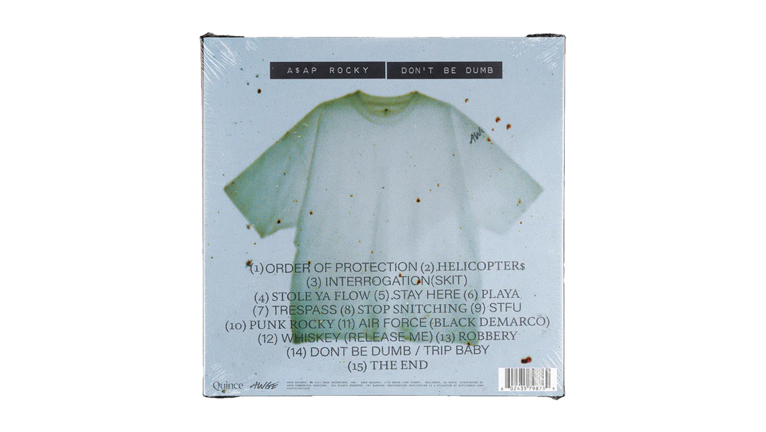A$AP ROCKY x QUINCE  - DON'T BE DUMB (SHIRTHEAD EXCLUSIVE VINYL)