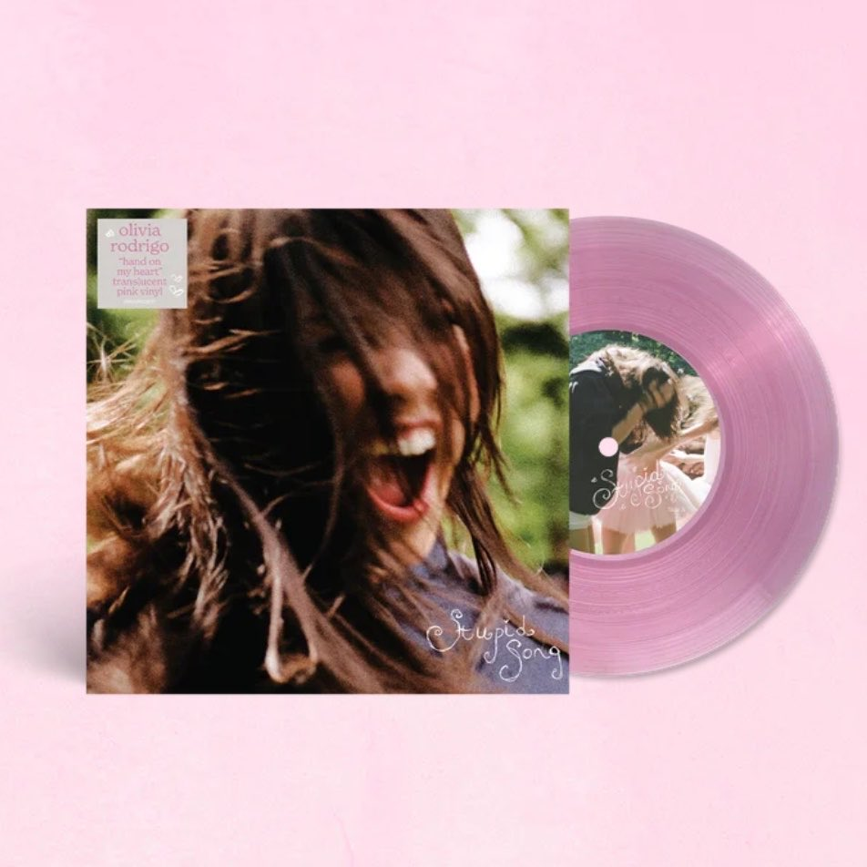 Olivia Rodrigo - Stupid song - Hand on my heart (translucent pink 7" vinyl)