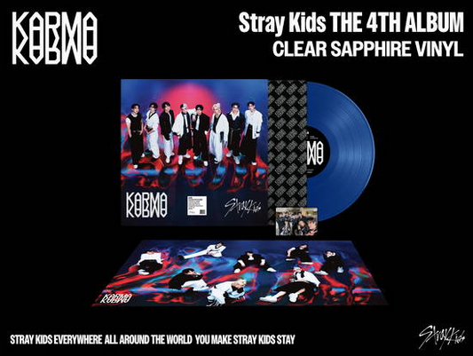 Stray Kids - KARMA (LP + Merch) [Clear Sapphire Vinyl)