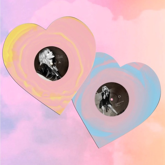 Taylor Swift - Lover From Paris Heart Shaped Blue, Pink & Yellow Marbled (2LP)